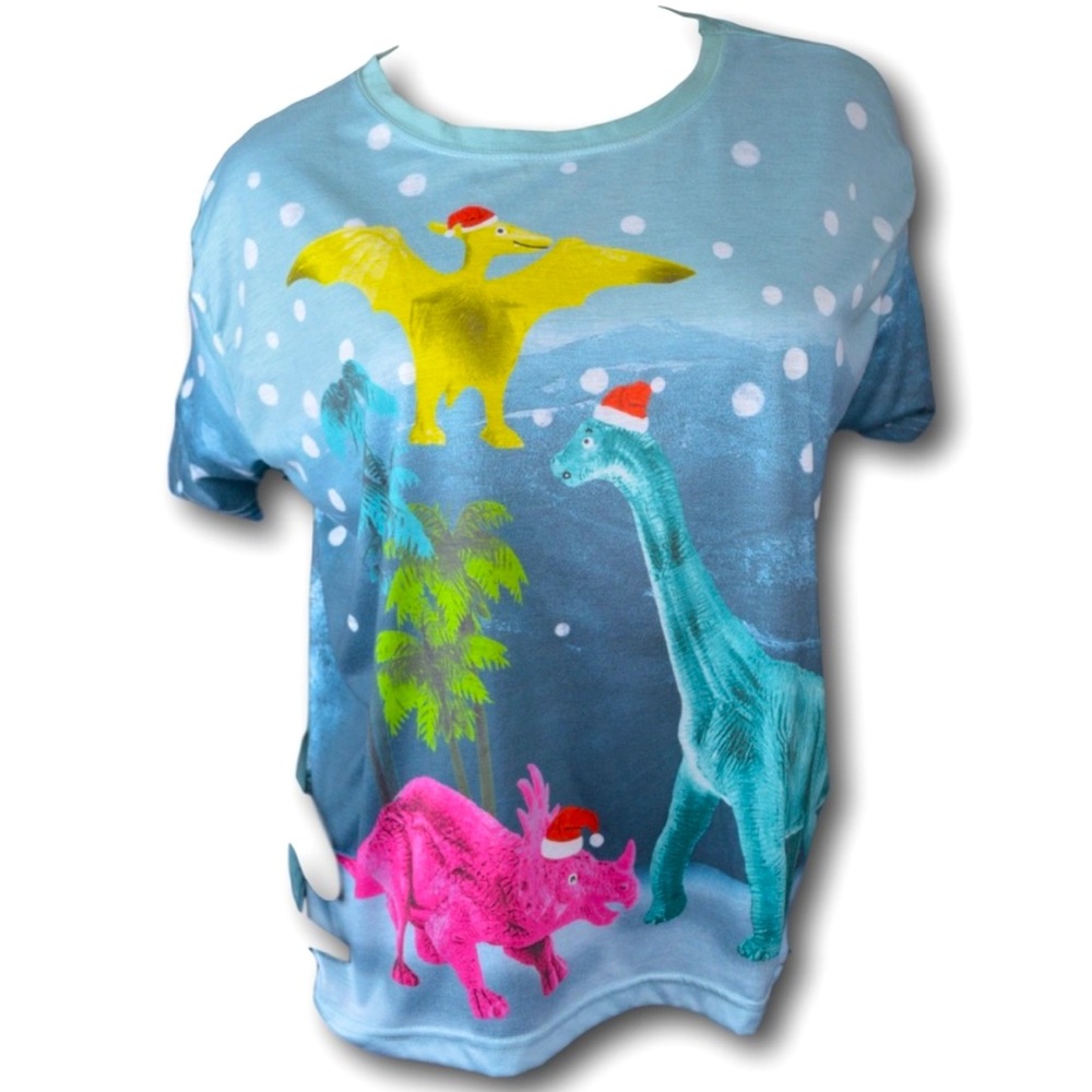 Snow Day Dinosaurs Crop Top